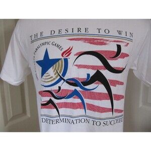 Vintage  1996 Paralympic Games T-shirt  Made In USA   Size Med Olympics